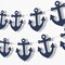 Big Dot of Happiness Let's Get Nauti Garland Banner, Beach Bridal and Nautical Bachelorette Backdrop, 30 Feet of Cord, 15 Double-Sided Navy Anchors